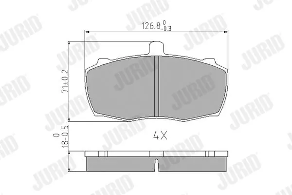 Handler.Part Brake pad set, disc brake JURID 571822J 2