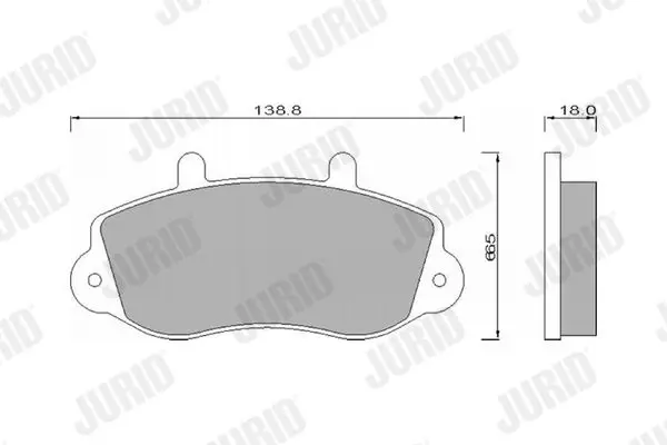 Handler.Part Brake pad set, disc brake JURID 571932J 2