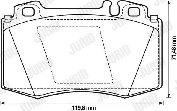 Handler.Part Brake pad set, disc brake JURID 571961J 3