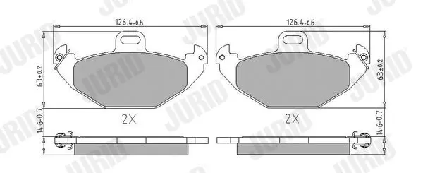 Handler.Part Brake pad set, disc brake JURID 571963J 1