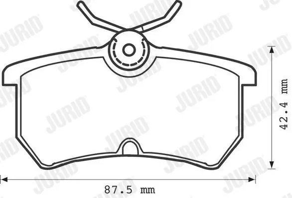 Handler.Part Brake pad set, disc brake JURID 571998J 2