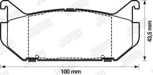 Handler.Part Brake pad set, disc brake JURID 572161J 2