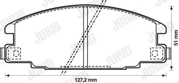 Handler.Part Brake pad set, disc brake JURID 572271J 2