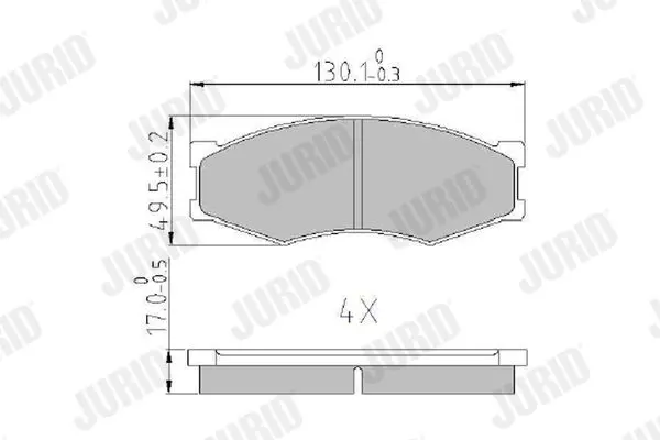 Handler.Part Brake pad set, disc brake JURID 572312J 1