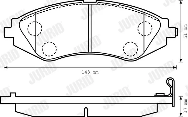 Handler.Part Brake pad set, disc brake JURID 572408J 2