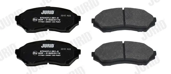 Handler.Part Brake pad set, disc brake JURID 572437J 2