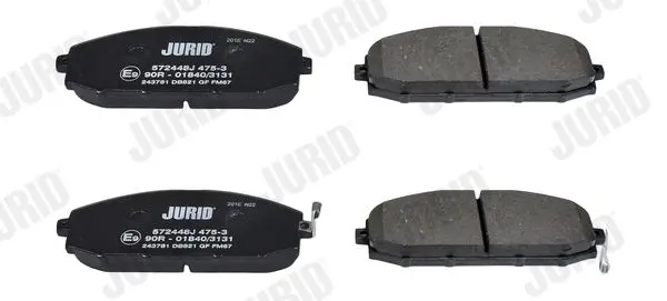 Handler.Part Brake pad set, disc brake JURID 572448J 3