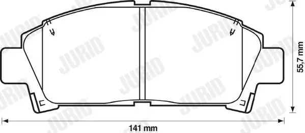 Handler.Part Brake pad set, disc brake JURID 572357J 2