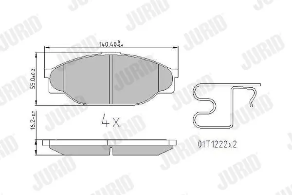 Handler.Part Brake pad set, disc brake JURID 572378J 2