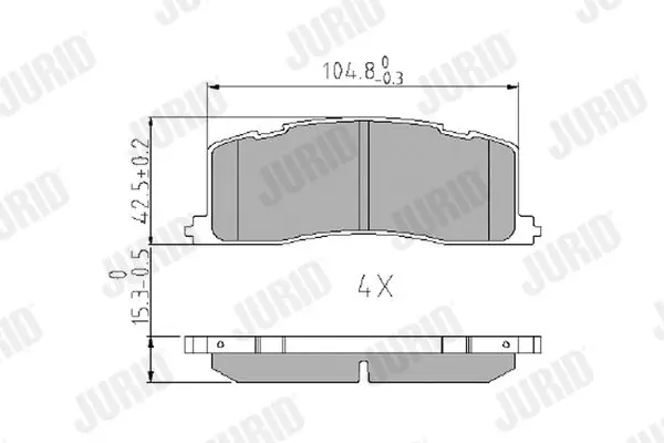 Handler.Part Brake pad set, disc brake JURID 572386J 2