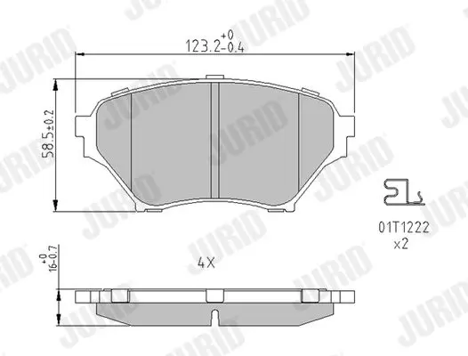 Handler.Part Brake pad set, disc brake JURID 572502J 1