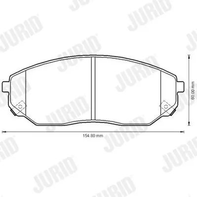 Handler.Part Brake pad set, disc brake JURID 572511J 1