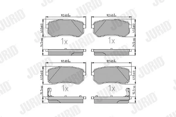 Handler.Part Brake pad set, disc brake JURID 572527J 1