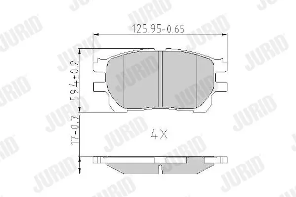 Handler.Part Brake pad set, disc brake JURID 572554J 1