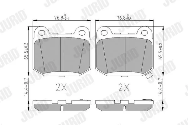 Handler.Part Brake pad set, disc brake JURID 572558J 1