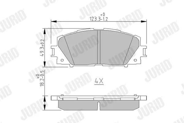 Handler.Part Brake pad set, disc brake JURID 572578J 1