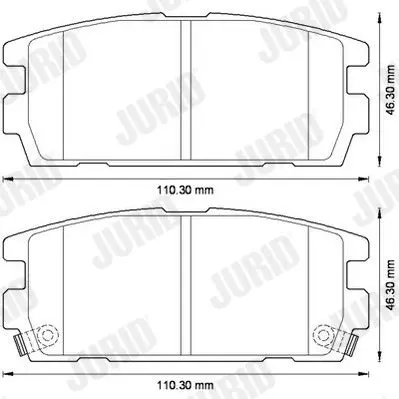 Handler.Part Brake pad set, disc brake JURID 572581J 2