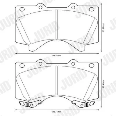 Handler.Part Brake pad set, disc brake JURID 572599JC 2