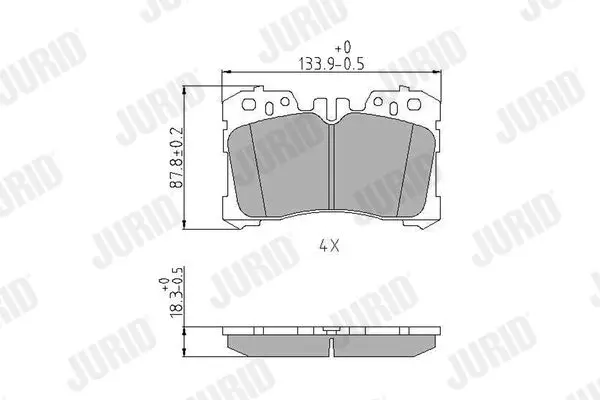 Handler.Part Brake pad set, disc brake JURID 572647J 1