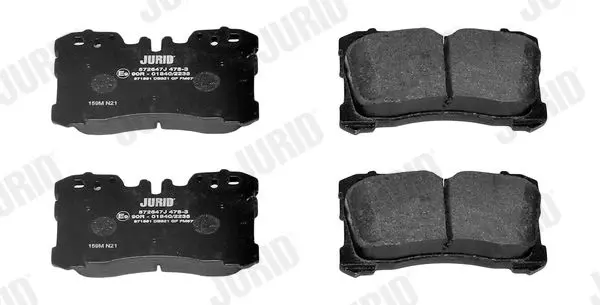 Handler.Part Brake pad set, disc brake JURID 572647J 2