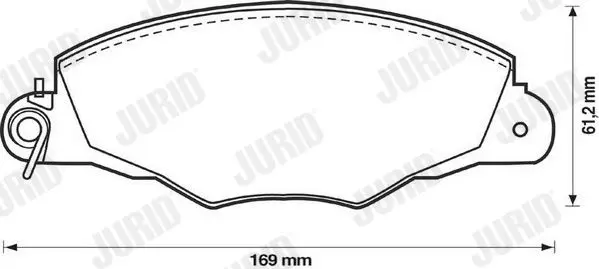 Handler.Part Brake pad set, disc brake JURID 573004J 2