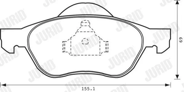 Handler.Part Brake pad set, disc brake JURID 573017J 2