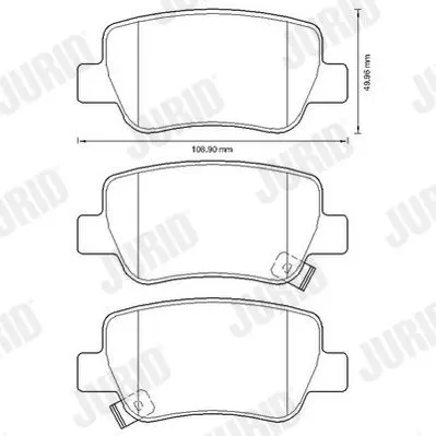 Handler.Part Brake pad set, disc brake JURID 572627JC 2