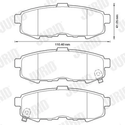 Handler.Part Brake pad set, disc brake JURID 572630J 2