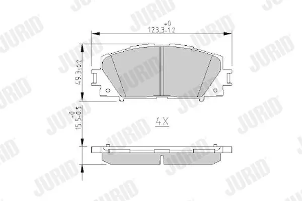 Handler.Part Brake pad set, disc brake JURID 572631J 1