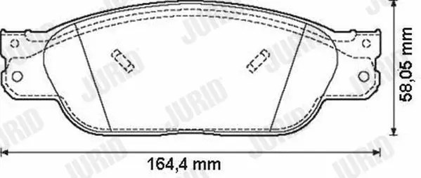 Handler.Part Brake pad set, disc brake JURID 573023JC 2