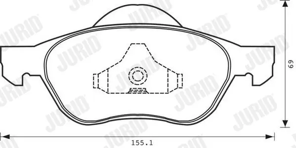 Handler.Part Brake pad set, disc brake JURID 573025JC 2