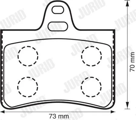 Handler.Part Brake pad set, disc brake JURID 573028J 2