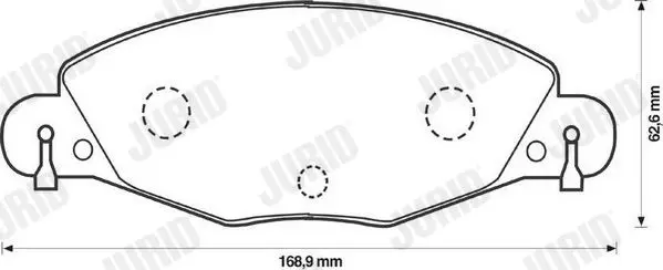 Handler.Part Brake pad set, disc brake JURID 573029J 2