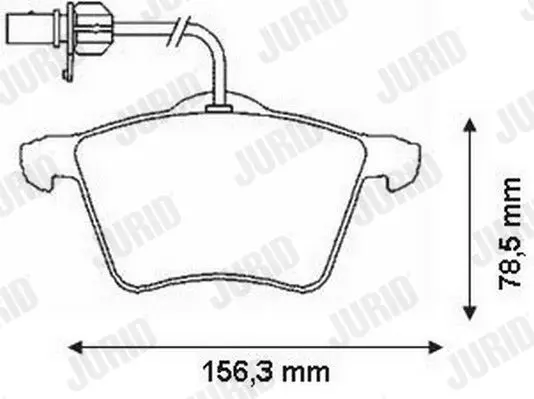 Handler.Part Brake pad set, disc brake JURID 573045J 2