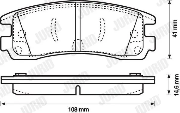 Handler.Part Brake pad set, disc brake JURID 573062J 2