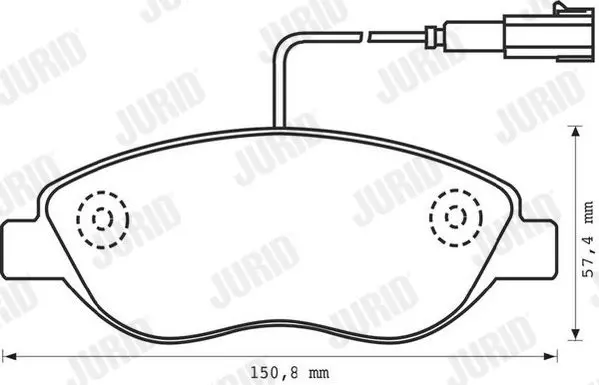 Handler.Part Brake pad set, disc brake JURID 573076JC 2