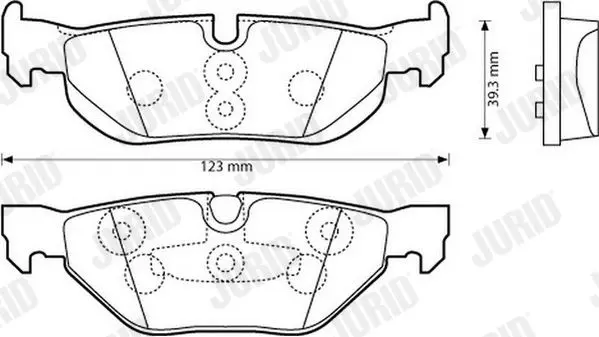 Handler.Part Brake pad set, disc brake JURID 573139JC 2