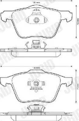 Handler.Part Brake pad set, disc brake JURID 573142J 1