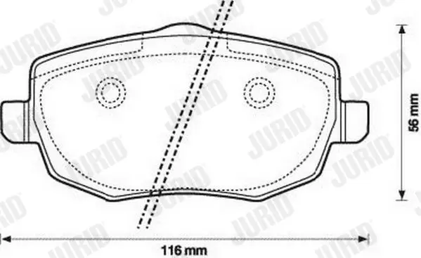 Handler.Part Brake pad set, disc brake JURID 573144JC 2