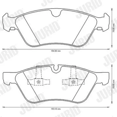 Handler.Part Brake pad set, disc brake JURID 573175J 2