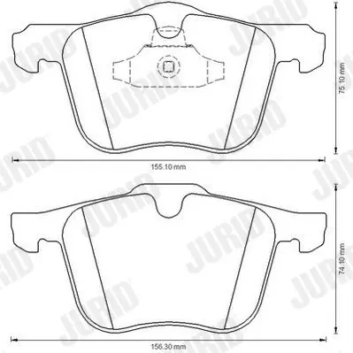 Handler.Part Brake pad set, disc brake JURID 573179JC 2