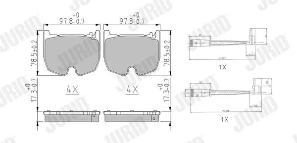 Handler.Part Brake pad set, disc brake JURID 573180J 1