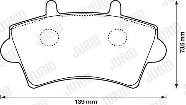 Handler.Part Brake pad set, disc brake JURID 573107J 2