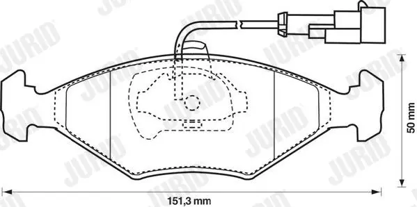 Handler.Part Brake pad set, disc brake JURID 573109J 2