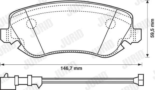 Handler.Part Brake pad set, disc brake JURID 573116J 2