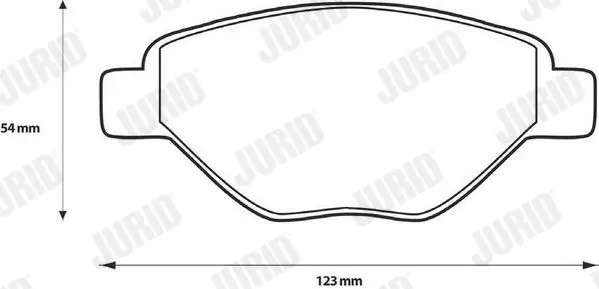 Handler.Part Brake pad set, disc brake JURID 573123JC 2