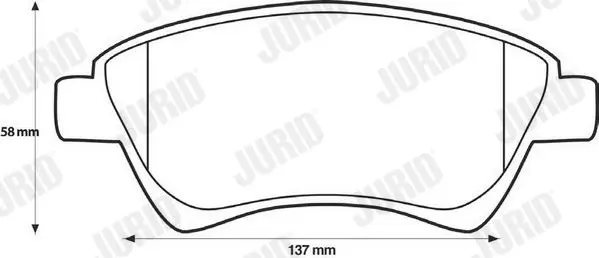 Handler.Part Brake pad set, disc brake JURID 573124JC 2