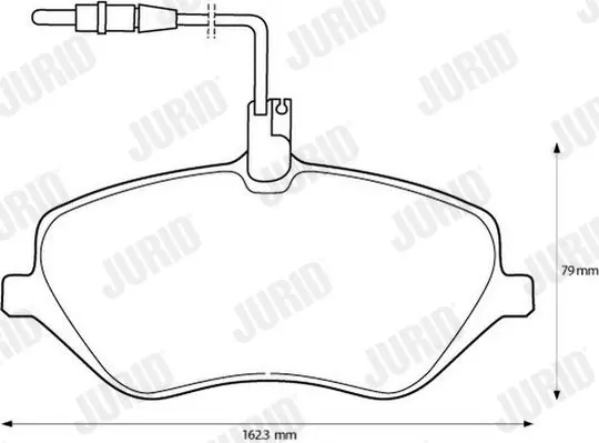 Handler.Part Brake pad set, disc brake JURID 573131J 2