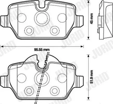 Handler.Part Brake pad set, disc brake JURID 573136JC 2