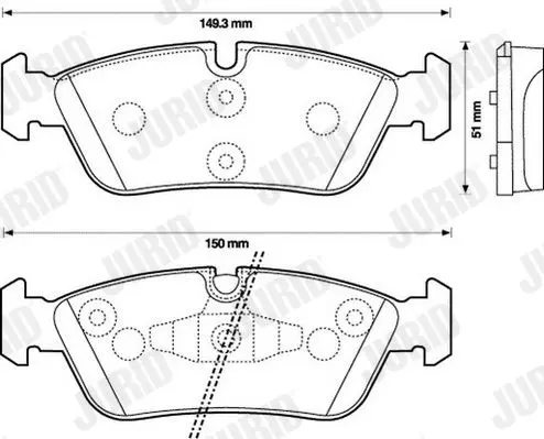 Handler.Part Brake pad set, disc brake JURID 573138J 2